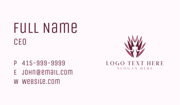 Natural Flower Woman Business Card Design Image Preview