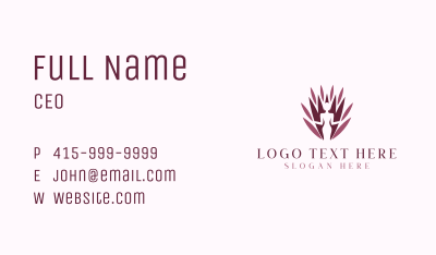 Natural Flower Woman Business Card Image Preview