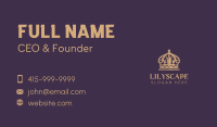 Elegant Noble Crown Business Card Design