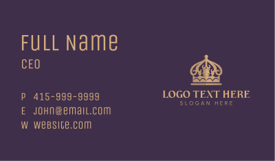 Elegant Noble Crown Business Card Image Preview