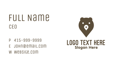 Bear Pin Business Card Image Preview
