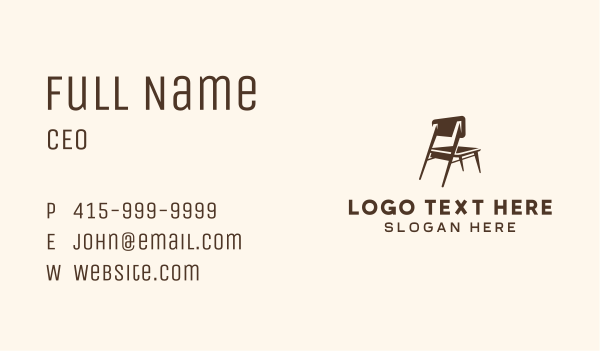 Furniture Chair Furnishing Business Card Design Image Preview