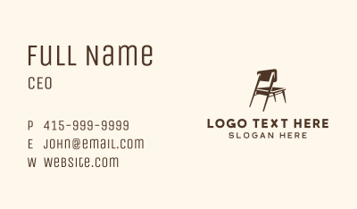 Furniture Chair Furnishing Business Card Image Preview