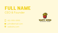Smiling French Fries Mascot Business Card Image Preview
