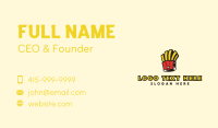 Smiling French Fries Mascot Business Card Design