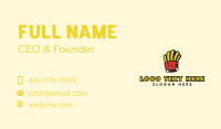 Smiling French Fries Mascot Business Card Image Preview