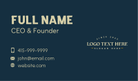 Classic Hipster Wordmark Business Card Image Preview