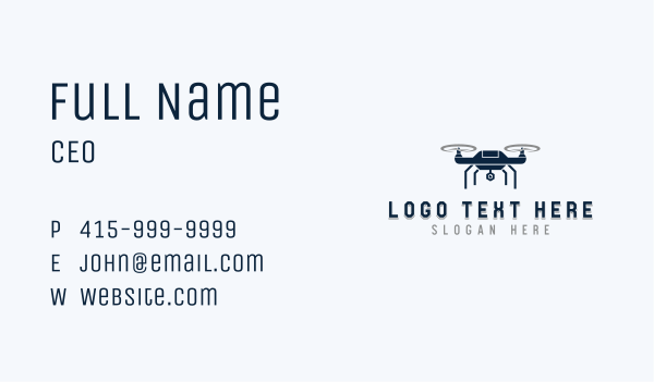 Rotorcraft Aerial Drone  Business Card Design Image Preview