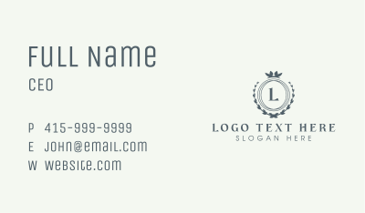 Fashion Wreath Lettermark Business Card Image Preview