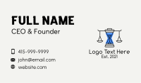 Justice Scale Hourglass Business Card Image Preview