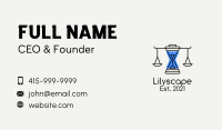 Justice Scale Hourglass Business Card Image Preview