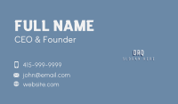 Generic White Tall Wordmark Business Card Image Preview