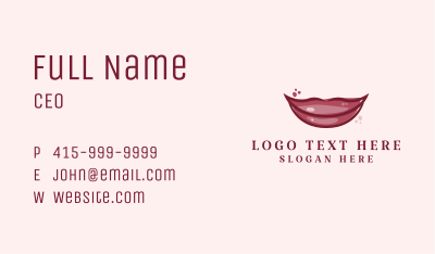 Maroon Lip Gloss Business Card Image Preview