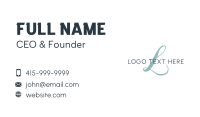 Script Lettermark Monogram Business Card Preview