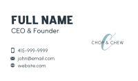 Script Lettermark Monogram Business Card Design