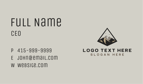 Peak Mountain Summit Business Card Design Image Preview