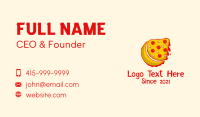 Moon Pizza Slice Business Card Design