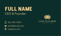 Royal Hotel Wreath Shield Business Card Image Preview