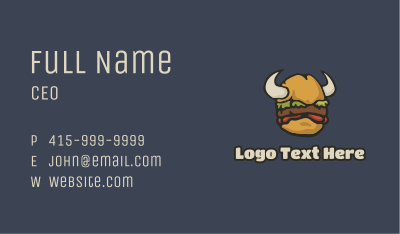 Burger Horn Business Card Image Preview