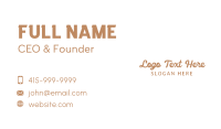 Cursive Traditional Wordmark Business Card Image Preview