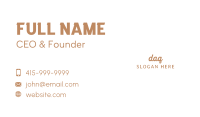 Cursive Traditional Wordmark Business Card Image Preview