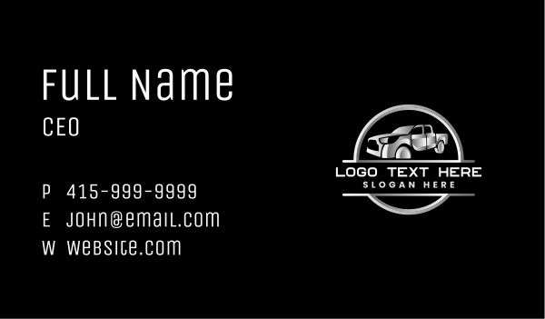 Automobile Car Pickup Business Card Design Image Preview