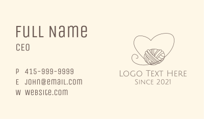 Heart Thread Weave Business Card Image Preview