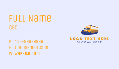 Cargo Truck Logistic Business Card Image Preview