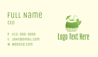 Tropical Coconut Drink  Business Card Image Preview