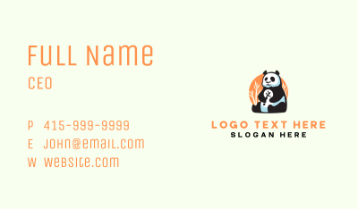 Bamboo Panda Bear  Business Card Image Preview