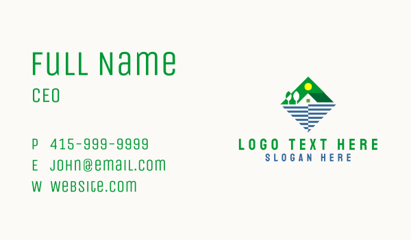 Lake House Realty Business Card Design Image Preview