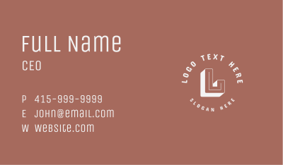 Classic Apparel Lettermark Business Card Image Preview