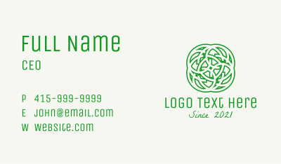 Minimalist Intricate Knot  Business Card Image Preview