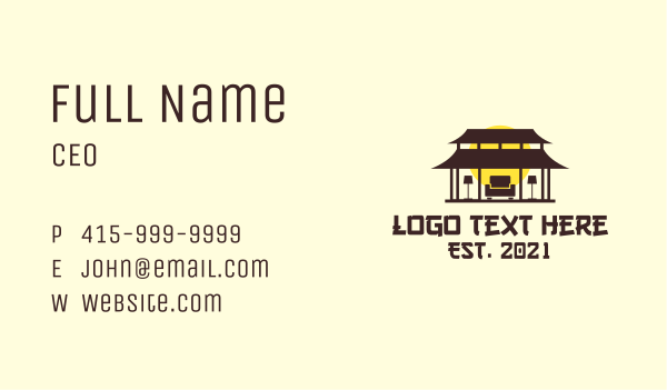 Asian Home Furnishing Business Card Design Image Preview