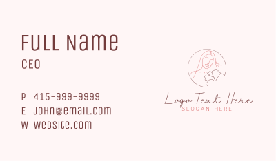 Floral Woman Beauty Business Card Image Preview