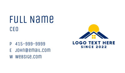 House Roof Repair  Business Card Image Preview