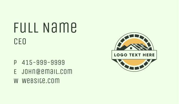 Residential House Roof  Business Card Design Image Preview