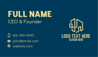 Yellow Building Outline  Business Card Image Preview