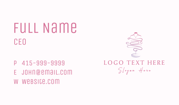 Needlecraft Tailor Mannequin Business Card Design Image Preview