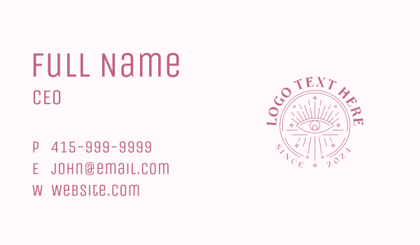 Mystic Spiritual Eye Business Card Design Image Preview