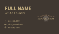 Ancient Style Wordmark  Business Card Design