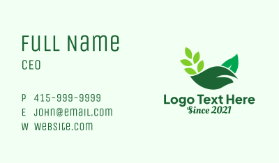 Green Nature Field  Business Card Image Preview