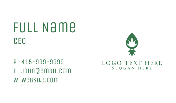 Medical Marijuana Herb Business Card Design Image Preview
