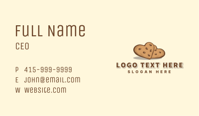 Heart Cookie Snack Business Card Image Preview