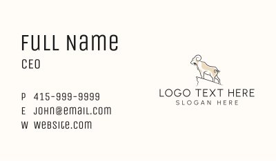 Dairy Goat Horn Business Card Image Preview