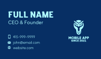 Blue Owl Light Bulb  Business Card Image Preview