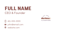 Funky Bold Wordmark Business Card Design