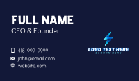 Metallic Lightning Bolt  Business Card Preview