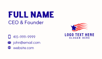 Blue Star Stripe Flag Banner Business Card Image Preview