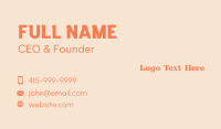 Funky Serif Hipster Brand Business Card Image Preview